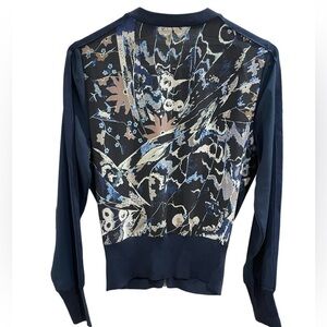 Ted Baker London Full Zip Sweater with Floral Backing